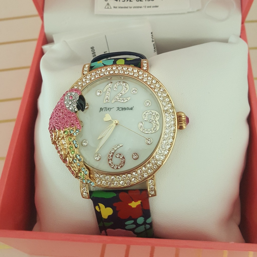Betsey Johnson Women's Parrot Gold-Tone Watch